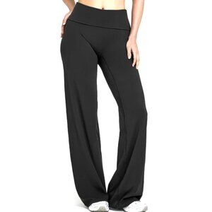 Oner Active SoftMotion Fold Over Straight Leg Bottoms in Black Size UK S (NWT)